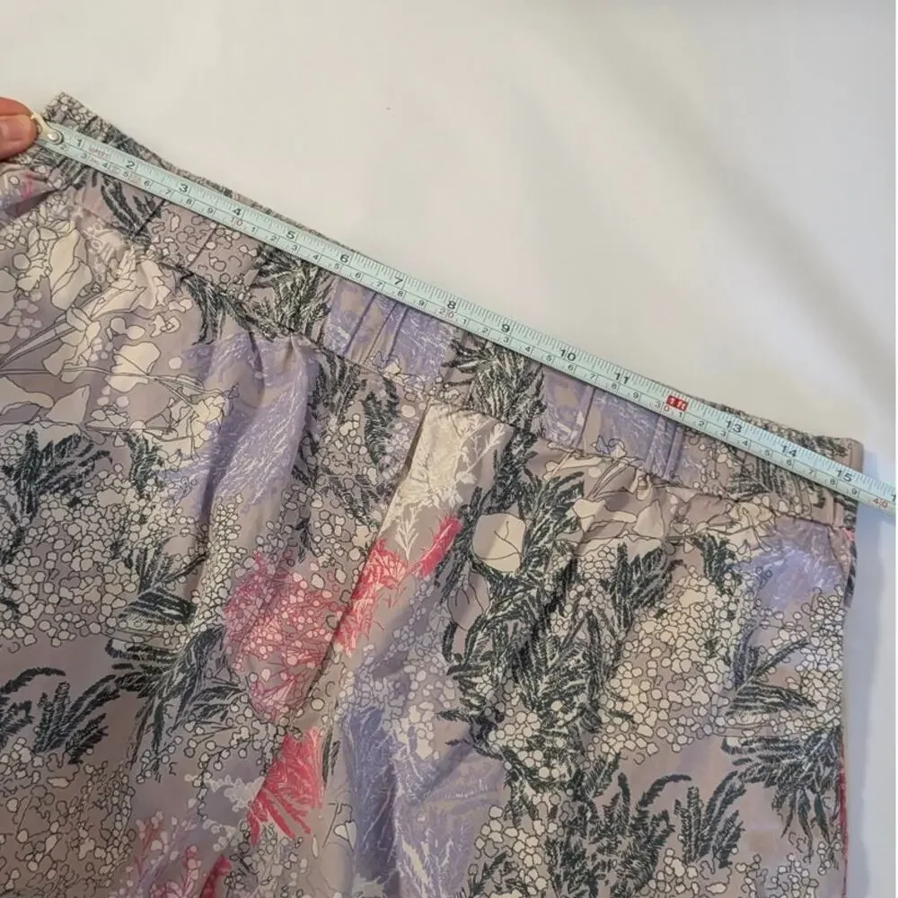 Cos Lightweight Cotton Floral Printed Pyjama Mini Shorts, size S